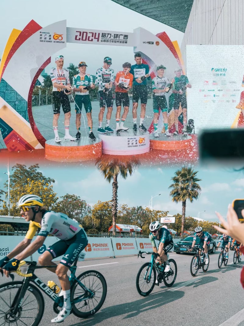 Co-merk fietszonnebril met 2024 UCI WorldTour/Tour of Guangxi